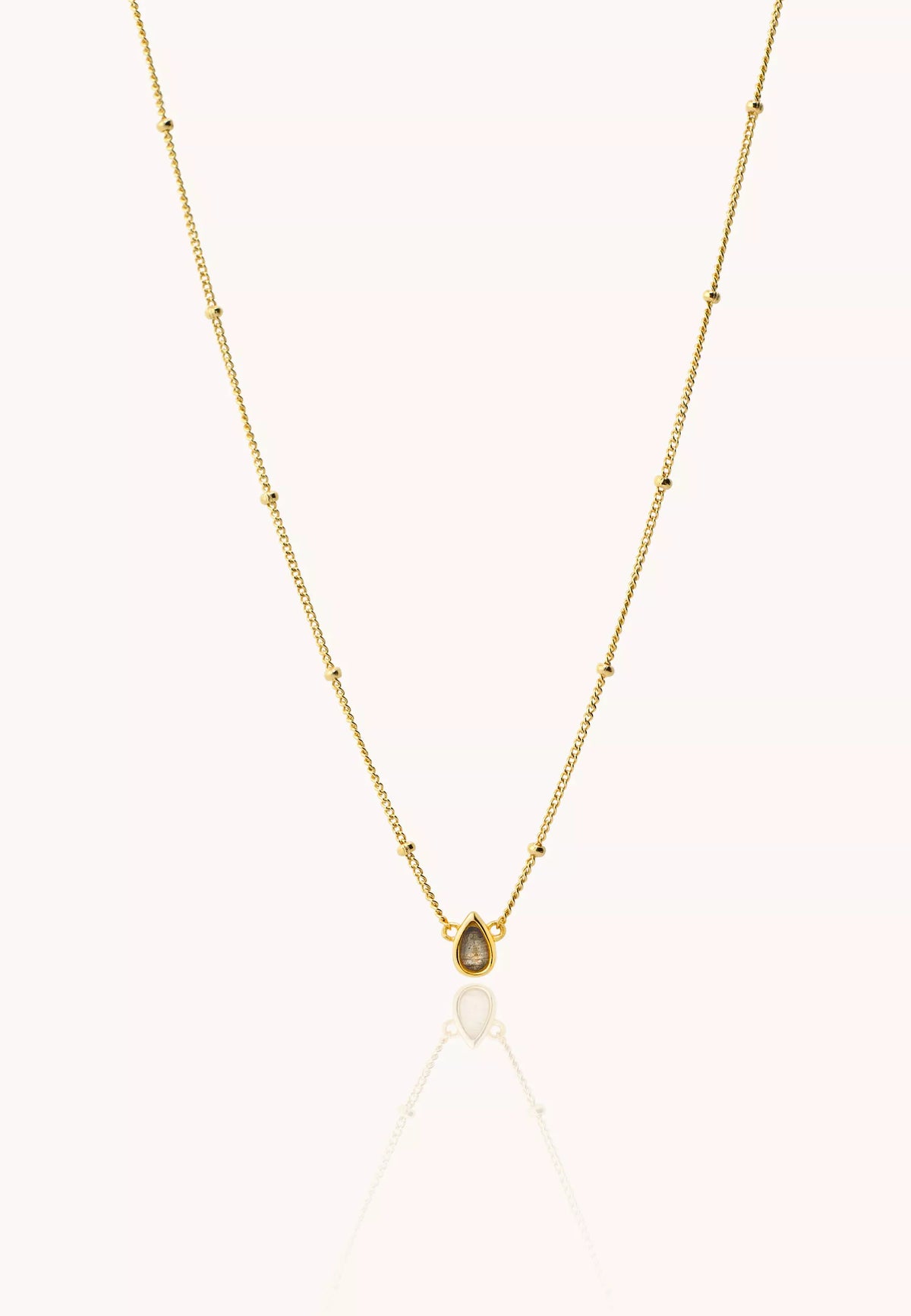 Collier en argent sterling or GOUTTE DE LABRADORITE